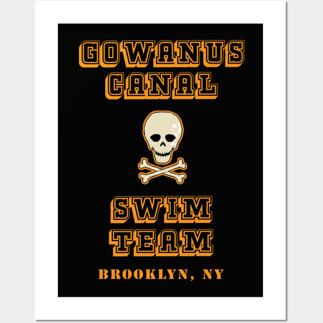 GOWANUS CANAL SWIM TEAM Wall Art by WinstonsSpaceJunk